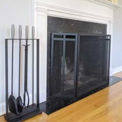 Pilgrim Modern Soldiered Fireplace Tool Set (18015) -Emocion Central 18015 3