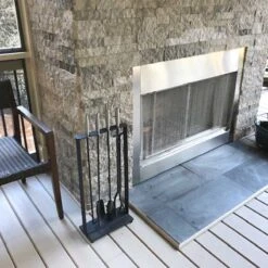 Pilgrim Modern Soldiered Fireplace Tool Set (18015) -Emocion Central 18015 5