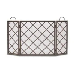 Pilgrim Iron Weave Tri Panel Fireplace Screen (18199)