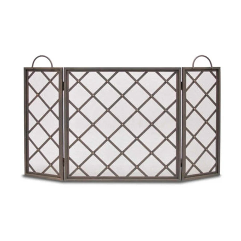Pilgrim Iron Weave Tri Panel Fireplace Screen (18199) 3 Pilgrim Iron Weave Tri Panel Fireplace Screen (18199)