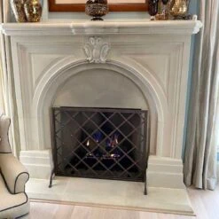 Pilgrim Iron Weave Single Panel Fireplace Screen (18303) 9 Pilgrim Iron Weave Single Panel Fireplace Screen (18303) -Emocion Central 18303 4