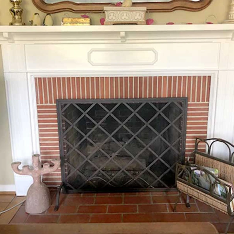 Pilgrim Iron Weave Single Panel Fireplace Screen (18303) 3 Pilgrim Iron Weave Single Panel Fireplace Screen (18303)