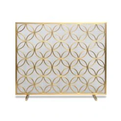 Pilgrim Bedford Burnished Brass Fireplace Screen