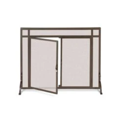 Pilgrim Forged Iron Door Fireplace Screen Burnished Bronze (18431)