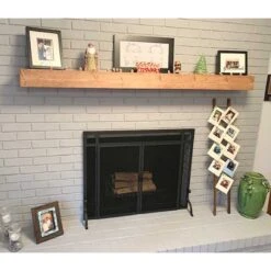 Pilgrim Forged Iron Door Fireplace Screen Matte Black (18432)