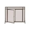 Pilgrim Forged Iron Door Fireplace Screen Burnished Bronze (18434) -Emocion Central 18434 2