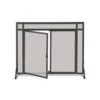 Pilgrim Forged Iron Door Fireplace Screen Matte Black (18435)