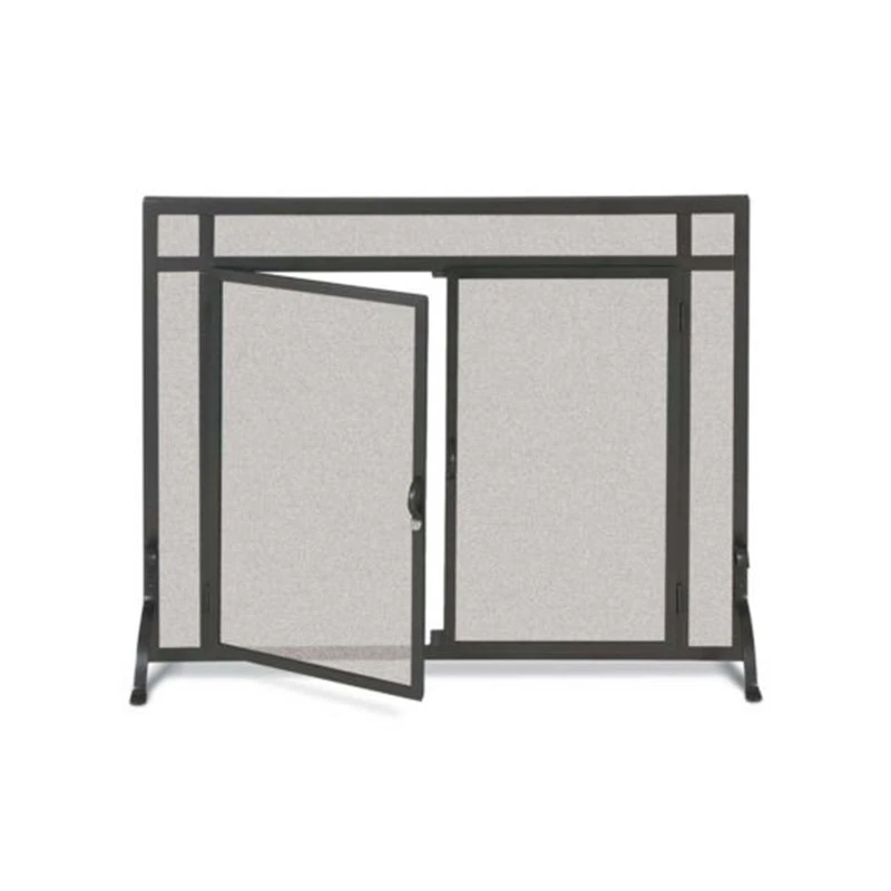 Pilgrim Forged Iron Door Fireplace Screen Matte Black (18435) 3 Pilgrim Forged Iron Door Fireplace Screen Matte Black (18435)