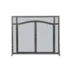 Pilgrim Forged Iron Door Fireplace Screen Matte Black (18438) -Emocion Central 18438 2