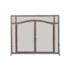 Pilgrim Forged Iron Door Fireplace Screen Burnished Bronze (18440) -Emocion Central 18440 2