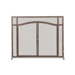 Pilgrim Forged Iron Door Fireplace Screen Burnished Bronze (18440)