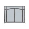 Pilgrim Forged Iron Door Fireplace Screen Vintage Iron (18442) 1 Pilgrim Forged Iron Door Fireplace Screen Vintage Iron (18442) -Emocion Central 18442 2