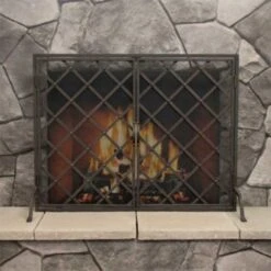 Pilgrim Iron Weave Door Fireplace Screen (18450) -Emocion Central 18450 6
