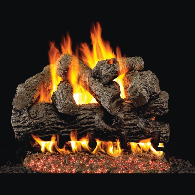 Real Fyre Royal English Oak 24-in Gas Logs With Burner Kit Options 3 Real Fyre Royal English Oak 24-in Gas Logs With Burner Kit Options