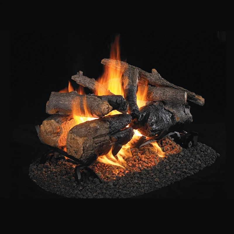 Real Fyre Charred American Oak See-Thru 18/20-in Gas Logs With Burner Kit Options 3 Real Fyre Charred American Oak See-Thru 18/20-in Gas Logs With Burner Kit Options