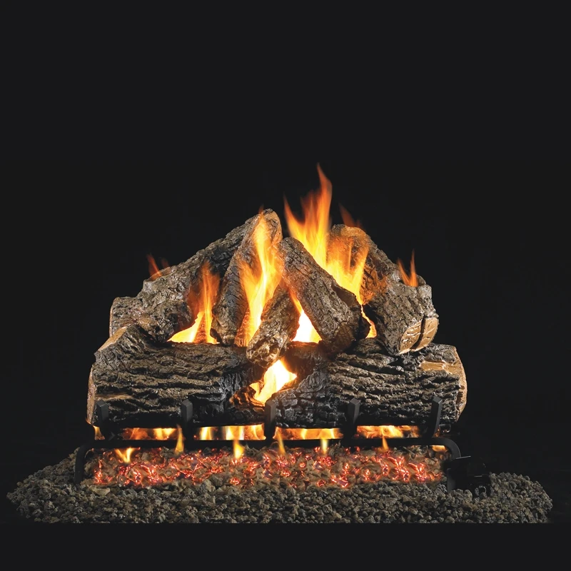 Real Fyre Charred Oak Gas Logs 24-in With Burner Kit Options 4 Real Fyre Charred Oak Gas Logs 24-in With Burner Kit Options - Image 2