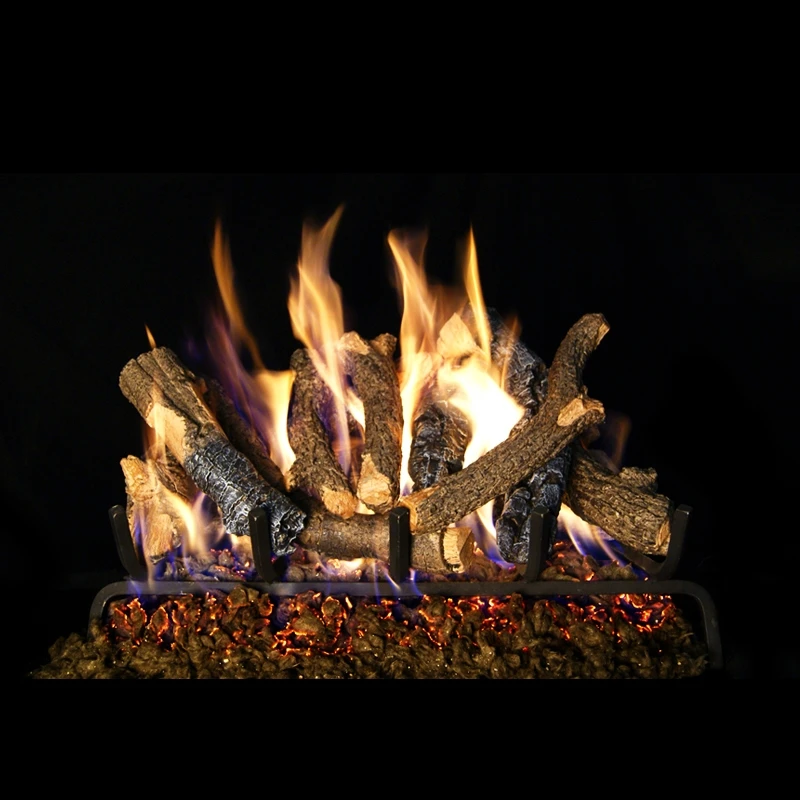 Real Fyre Charred Oak Stack Gas Logs 24-in Logs Only 3 Real Fyre Charred Oak Stack Gas Logs 24-in Logs Only