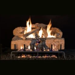 Real Fyre Charred Angel Split Oak 18/20-in Logs With Burner Kit Options