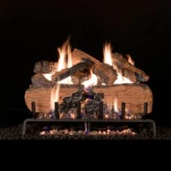 Real Fyre Charred Split 18/20-in Logs With Burner Kit Options