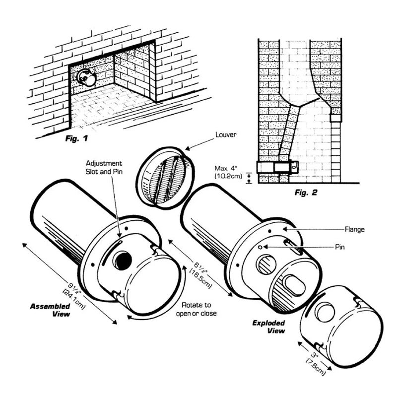 Drescher Combustion Air Vent 4 Drescher Combustion Air Vent - Image 2