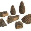 Real Fyre Decor Pack: Includes 4 Small Wood Chips Plus 3 Small Size Pine Cones -Emocion Central DP 2 2