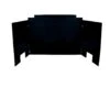 Real Fyre Contemporary Fyreback In Black Porcelain -Emocion Central FBCB 18 X 2