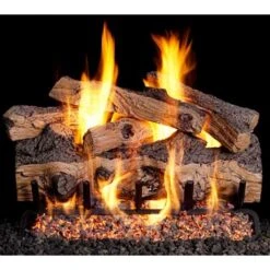 Real Fyre Gnarled Split Oak 36-in Gas Logs With Burner Kit Options