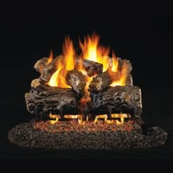 Real Fyre Burnt Rustic Oak 30-in Logs With Burner Kit Options