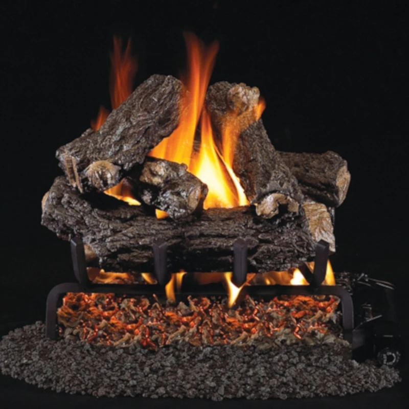Real Fyre Rustic Oak Designer 16-in Gas Logs Only 3 Real Fyre Rustic Oak Designer 16-in Gas Logs Only