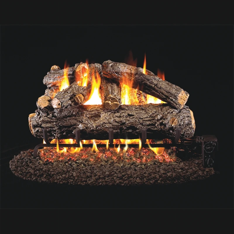 Real Fyre Rustic Oak Designer 24-in Gas Logs Only 3 Real Fyre Rustic Oak Designer 24-in Gas Logs Only
