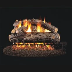 Real Fyre Rustic Oak Designer 30-in Gas Logs Only