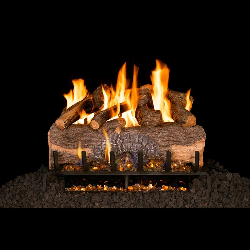 Real Fyre Mountain Crest Oak 24-in Logs With G31 Burner Kit Options 3 Real Fyre Mountain Crest Oak 24-in Logs With G31 Burner Kit Options