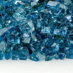 Fire Glass Plus 1/4-In Blue Lagoon Reflective Fireglass 10-Lb