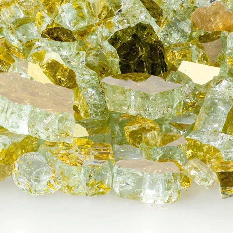 Fire Glass Plus 1/4-In Gold Rush Reflective 10-Lb