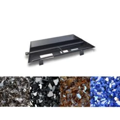 Fire Glass Plus With Real Fyre 30-in P45 Vented Burner