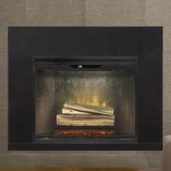 Dimplex Revillusion Weathered Concrete 30" Built-In Electric Firebox W/ Plug Kit & Front Glass RBF30WC-FG -Emocion Central RBF30WC 10