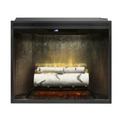 Dimplex Revillusion Weathered Concrete 30" Built-In Electric Firebox W/ Plug Kit & Front Glass RBF30WC-FG -Emocion Central RBF30WC 5