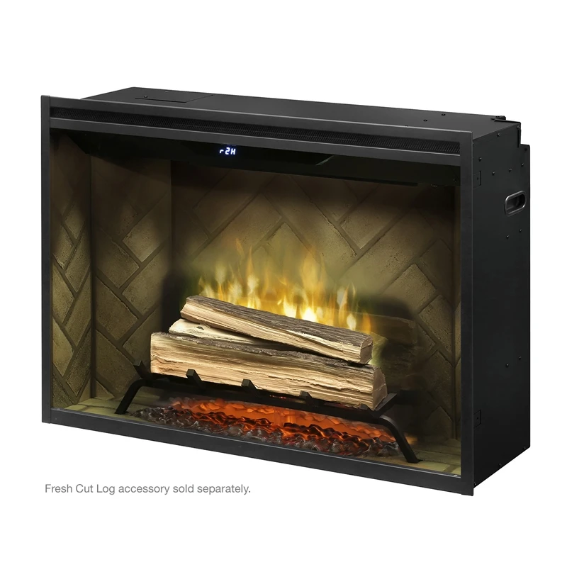 Dimplex Revillusion Herringbone 36" Built-in Electric Firebox W/ Plug Kit & Front Glass RBF36-FG 5 Dimplex Revillusion Herringbone 36" Built-in Electric Firebox W/ Plug Kit & Front Glass RBF36-FG - Image 3