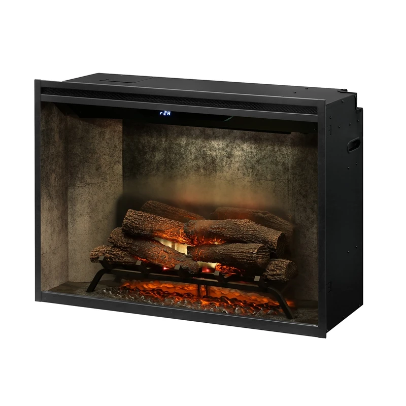 Dimplex Revillusion Weathered Concrete 36" Built-In Electric Firebox W/ Plug Kit & Front Glass RBF36WC-FG 4 Dimplex Revillusion Weathered Concrete 36" Built-In Electric Firebox W/ Plug Kit & Front Glass RBF36WC-FG - Image 2