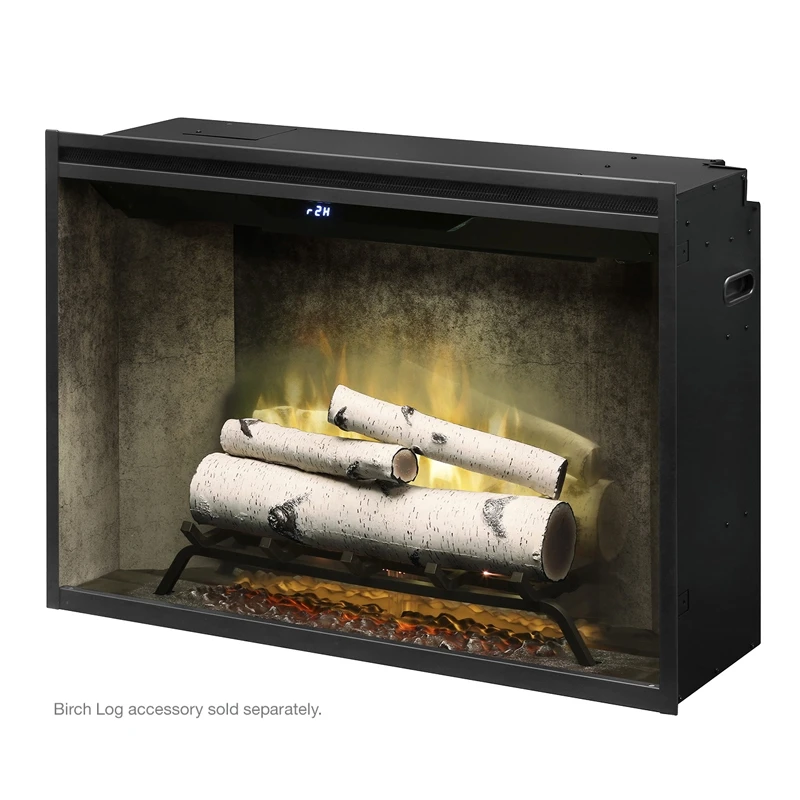 Dimplex Revillusion Weathered Concrete 36" Built-In Electric Firebox W/ Plug Kit & Front Glass RBF36WC-FG 7 Dimplex Revillusion Weathered Concrete 36" Built-In Electric Firebox W/ Plug Kit & Front Glass RBF36WC-FG - Image 5