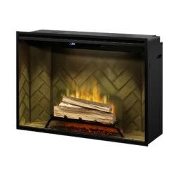 Dimplex Revillusion Herringbone 42" Built-in Electric Firebox W/ Plug Kit & Front Glass RBF42-FG -Emocion Central RBF42 4