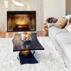 Dimplex Revillusion Herringbone 42" Built-in Electric Firebox W/ Plug Kit & Front Glass RBF42-FG -Emocion Central RBF42 5