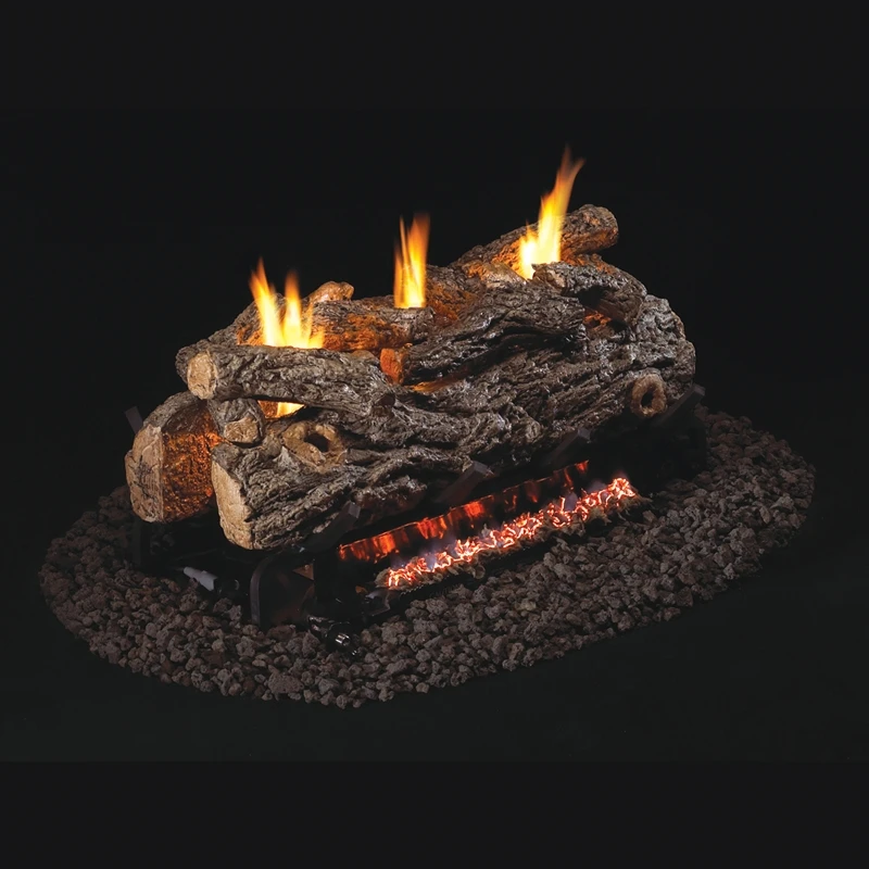 Real Fyre Golden Oak Designer See-Thru Vent Free 24-in Logs With G9 Burner With On/Off Remote 4 Real Fyre Golden Oak Designer See-Thru Vent Free 24-in Logs With G9 Burner With On/Off Remote - Image 2