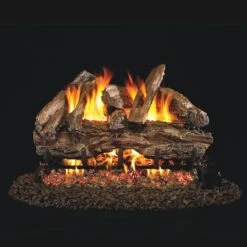 Real Fyre Red Oak 18-in Gas Logs With Burner Kit Options