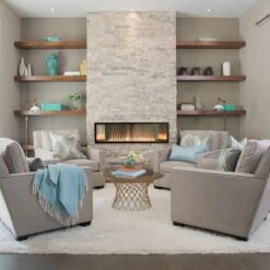 Empire Boulevard 48" Linear Vent Free Gas Fireplace, Millivolt