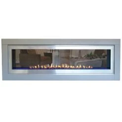 Empire Boulevard 60" Vent-Free See Through Linear IP Gas Fireplace With Thermostat Variable Remote Control
