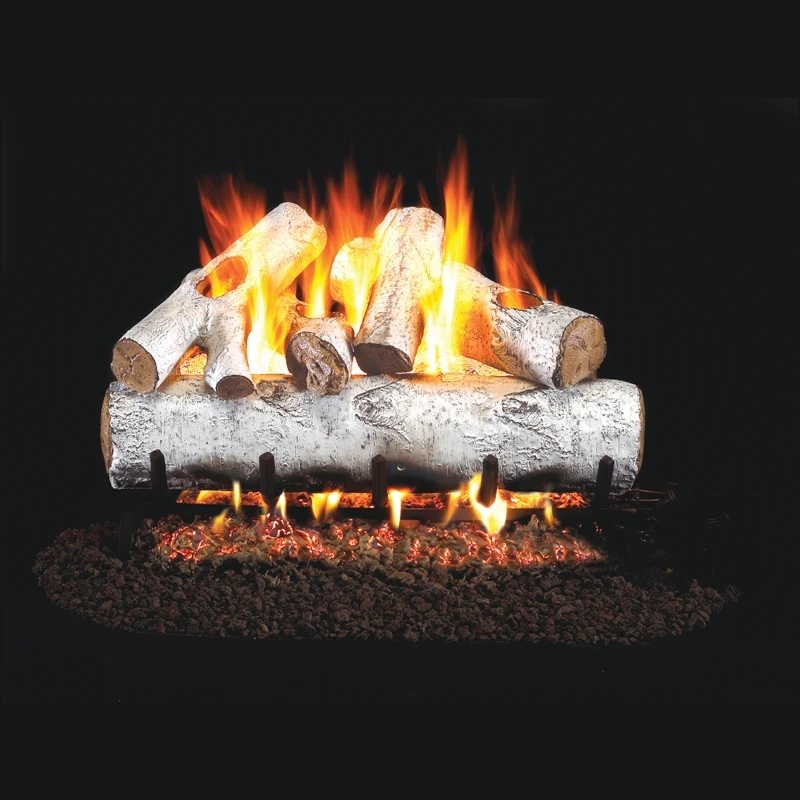 Real Fyre White Birch 18-in Gas Logs Only 3 Real Fyre White Birch 18-in Gas Logs Only